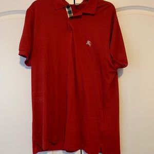 Men’s Red Polo Burberry Short Sleeve